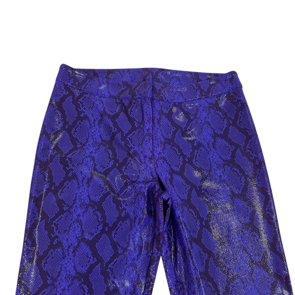 Nwot Betsey Johnson Purple Python Snake-Print stretchy pants size medium - Picture 4 of 6